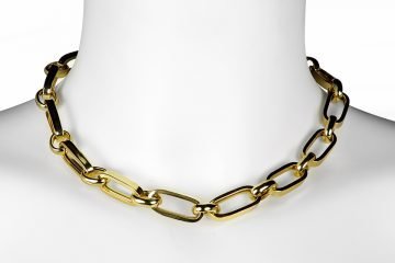 collana in argento 925 placcato in oro lucido